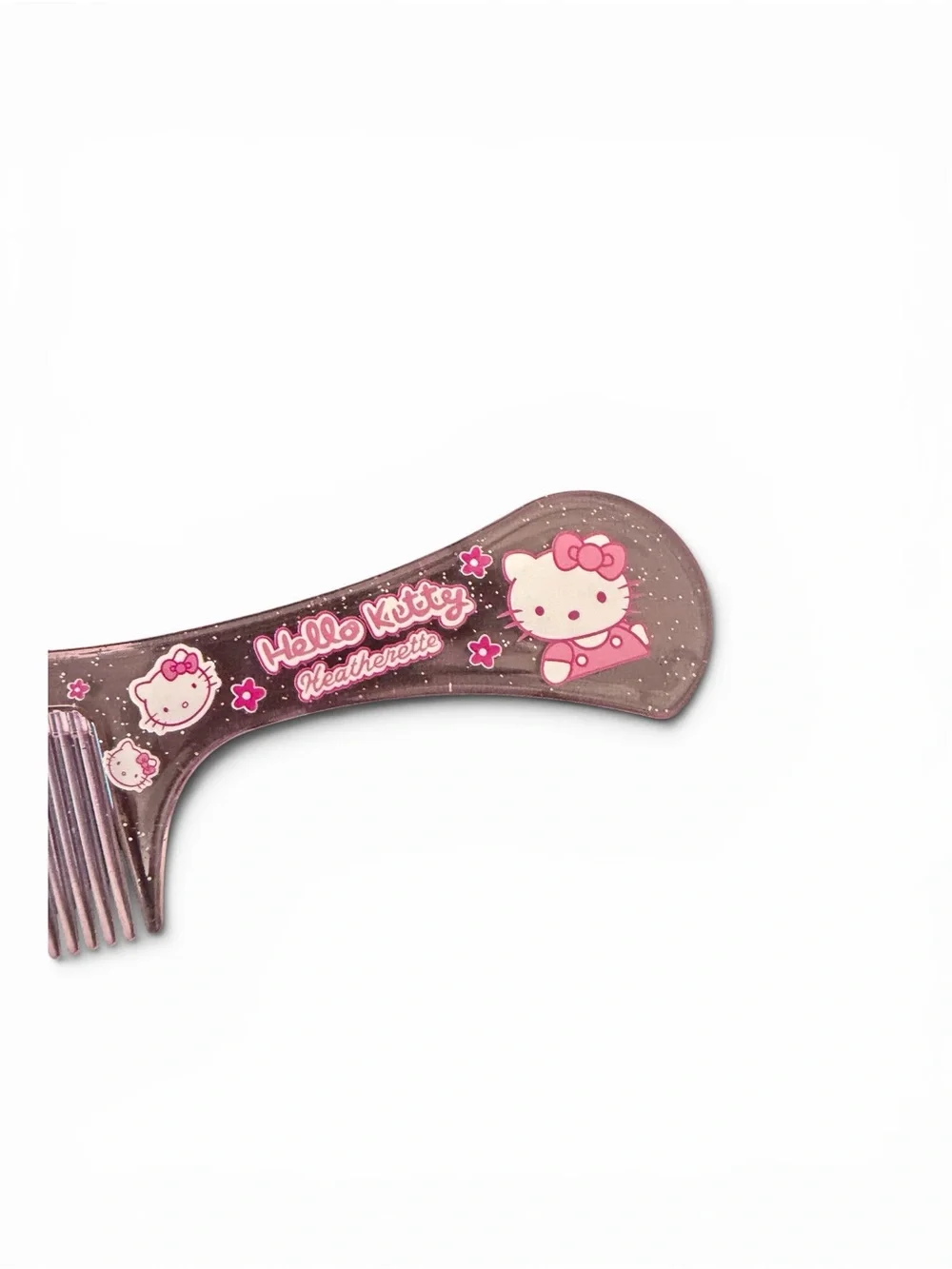 Hello Kitty Pink and Brown Kids Hair Comb with Cute Character Handle